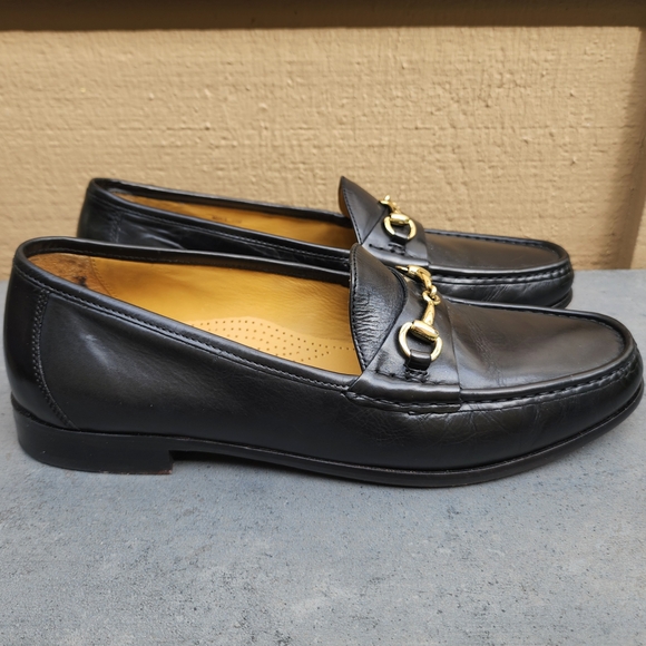 Cole Haan Ascot II Gold Horsebit Leather Loafer C02498 Dress Shoe Black 11M - Picture 4 of 12